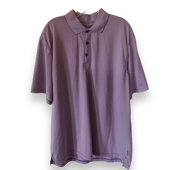 Izod Other - Izod Golf | Men’s Purple Micro Striped Polo Shirt | Size XL